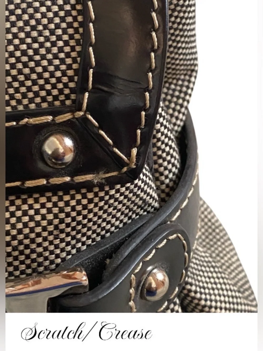 Rafē New York leather and canvas shoulder bag